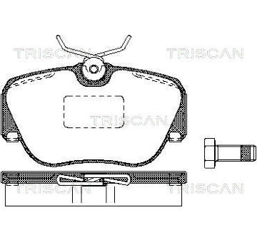 Sada brzdových destiček, kotoučová brzda TRISCAN 8110 23936