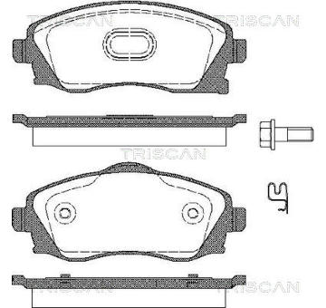 Sada brzdových destiček, kotoučová brzda TRISCAN 8110 24018