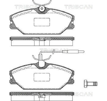 Sada brzdových destiček, kotoučová brzda TRISCAN 8110 25003