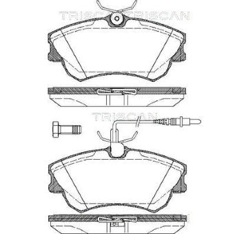 Sada brzdových destiček, kotoučová brzda TRISCAN 8110 25008