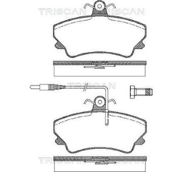 Sada brzdových destiček, kotoučová brzda TRISCAN 8110 25009