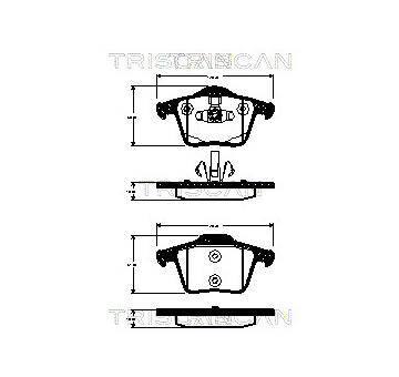 Sada brzdových destiček, kotoučová brzda TRISCAN 8110 27011