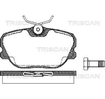 Sada brzdových destiček, kotoučová brzda TRISCAN 8110 27894
