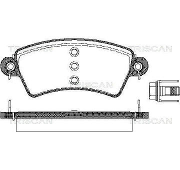 Sada brzdových destiček, kotoučová brzda TRISCAN 8110 28015