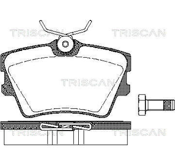 Sada brzdových destiček, kotoučová brzda TRISCAN 8110 29014