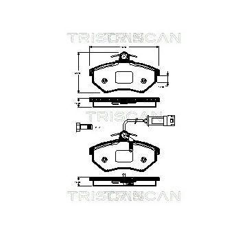 Sada brzdových destiček, kotoučová brzda TRISCAN 8110 29071