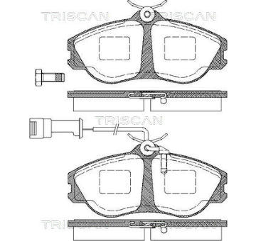 Sada brzdových destiček, kotoučová brzda TRISCAN 8110 29890