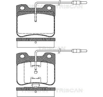 Sada brzdových destiček, kotoučová brzda TRISCAN 8110 38847