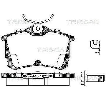 Sada brzdových destiček, kotoučová brzda TRISCAN 8110 40006