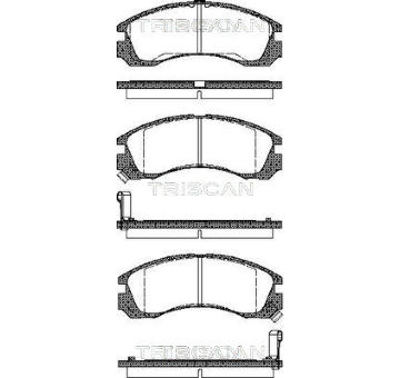 Sada brzdových destiček, kotoučová brzda TRISCAN 8110 42002