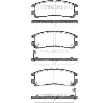 Sada brzdových destiček, kotoučová brzda TRISCAN 8110 42006