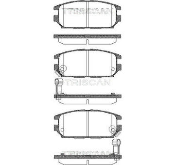 Sada brzdových destiček, kotoučová brzda TRISCAN 8110 42014