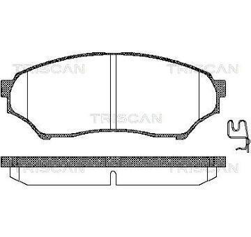 Sada brzdových destiček, kotoučová brzda TRISCAN 8110 42015