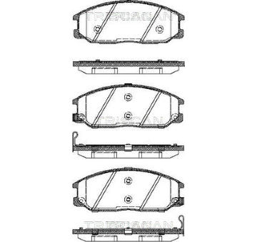 Sada brzdových destiček, kotoučová brzda TRISCAN 8110 43013