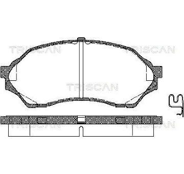 Sada brzdových destiček, kotoučová brzda TRISCAN 8110 50001
