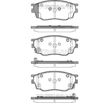 Sada brzdových destiček, kotoučová brzda TRISCAN 8110 50012