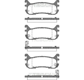 Sada brzdových destiček, kotoučová brzda TRISCAN 8110 50185