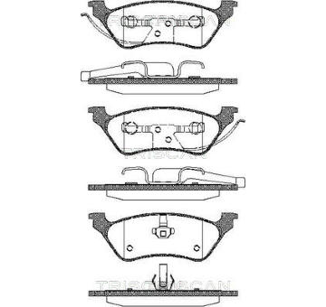 Sada brzdových destiček, kotoučová brzda TRISCAN 8110 80534