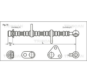 Brzdová hadice TRISCAN 8150 40109