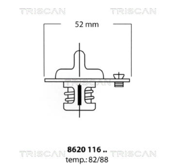 Termostat, chladivo TRISCAN 8620 11682