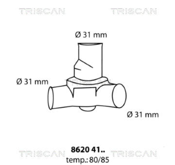 Termostat, chladivo TRISCAN 8620 4180