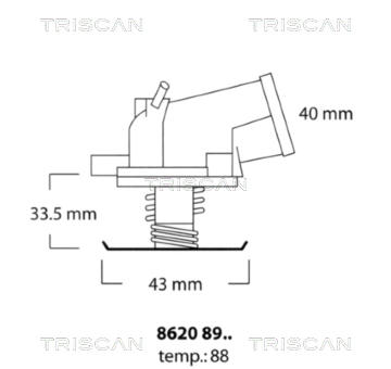 Termostat, chladivo TRISCAN 8620 8988