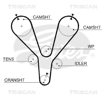 Ozubený řemen TRISCAN 8645 5555XS