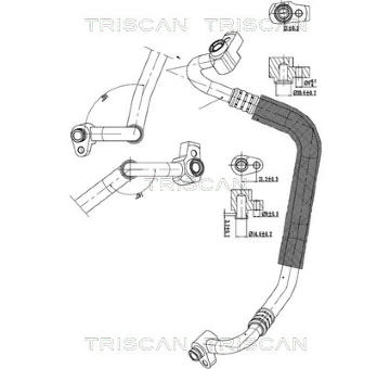 Vysokotlaké / nízkotlaké vedení, klimatizace TRISCAN 9010 16001
