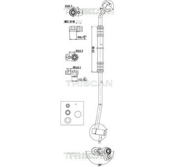 Vysokotlaké / nízkotlaké vedení, klimatizace TRISCAN 9010 16007