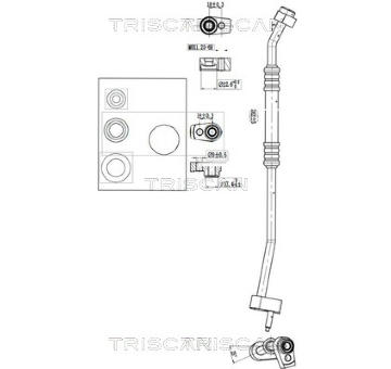Vysokotlaké / nízkotlaké vedení, klimatizace TRISCAN 9010 16017
