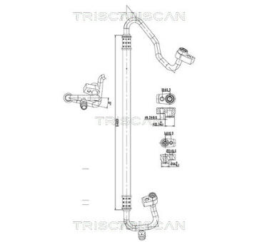 Vysokotlaké / nízkotlaké vedení, klimatizace TRISCAN 9010 16043