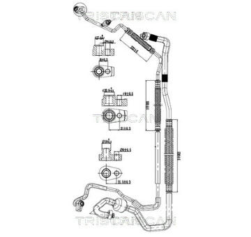 Vysokotlaké / nízkotlaké vedení, klimatizace TRISCAN 9010 16053