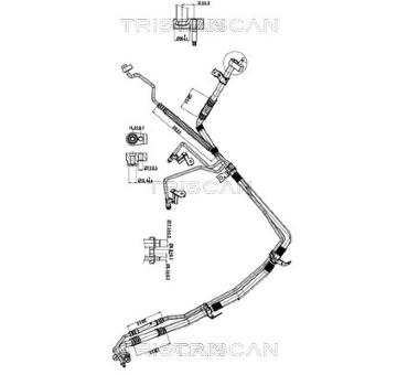 Vysokotlaké / nízkotlaké vedení, klimatizace TRISCAN 9010 16055