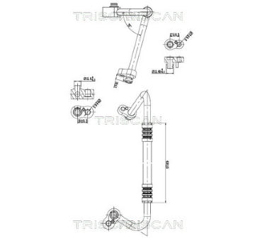 Vysokotlaké / nízkotlaké vedení, klimatizace TRISCAN 9010 23007