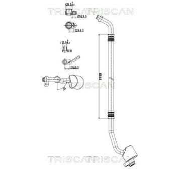 Vysokotlaké / nízkotlaké vedení, klimatizace TRISCAN 9010 23009