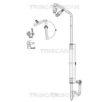 Vysokotlaké / nízkotlaké vedení, klimatizace TRISCAN 9010 25014