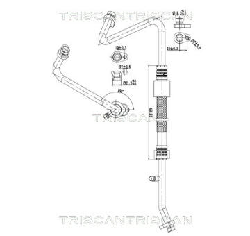 Vysokotlaké / nízkotlaké vedení, klimatizace TRISCAN 9010 25023