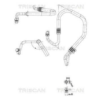 Vysokotlaké / nízkotlaké vedení, klimatizace TRISCAN 9010 25025