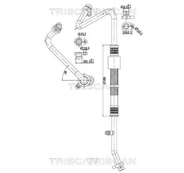 Vysokotlaké / nízkotlaké vedení, klimatizace TRISCAN 9010 25028