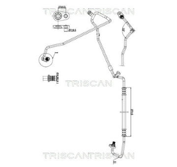 Vysokotlaké / nízkotlaké vedení, klimatizace TRISCAN 9010 28046