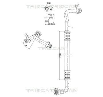 Vysokotlaké / nízkotlaké vedení, klimatizace TRISCAN 9010 28055