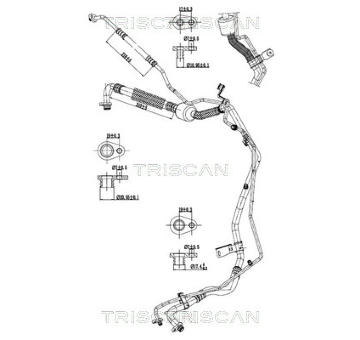 Vysokotlaké / nízkotlaké vedení, klimatizace TRISCAN 9010 28068
