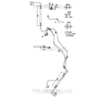 Vysokotlaké / nízkotlaké vedení, klimatizace TRISCAN 9010 28077