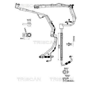 Vysokotlaké / nízkotlaké vedení, klimatizace TRISCAN 9010 28080