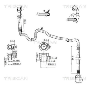 Vysokotlaké / nízkotlaké vedení, klimatizace TRISCAN 9010 29001