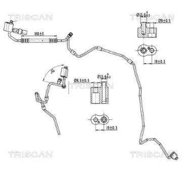 Vysokotlaké / nízkotlaké vedení, klimatizace TRISCAN 9010 29016