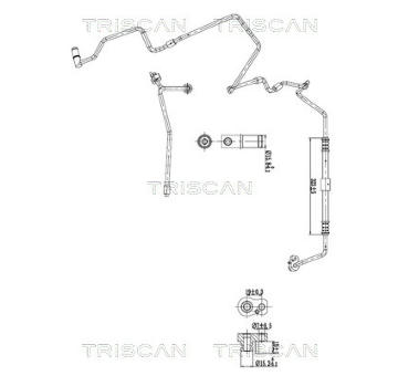 Vysokotlaké / nízkotlaké vedení, klimatizace TRISCAN 9010 29019