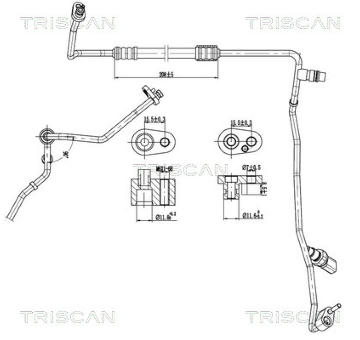 Vysokotlaké / nízkotlaké vedení, klimatizace TRISCAN 9010 29110