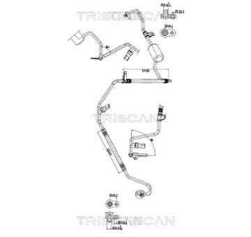 Vysokotlaké / nízkotlaké vedení, klimatizace TRISCAN 9010 81007
