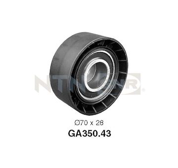 Vratná/vodicí kladka, klínový žebrový řemen SNR GA350.43